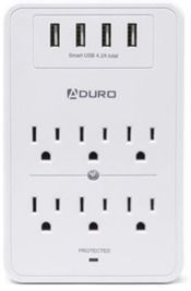 Aduro Surge Multi Charging Station with 6 Outlets & 4 USB Ports