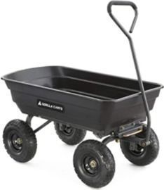 Gorilla Carts Poly Garden Dump Cart