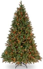 Downswept Douglas 7.5' Green Fir Artificial Christmas Tree w/ 750 Multi-Color Lights