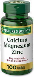 Nature's Bounty Calcium Magnesium & Zinc (100 Caplets)