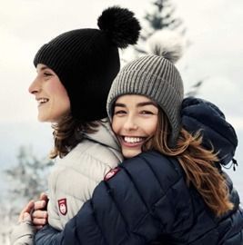 Lvaiz Womens Winter Pom Beanie Knit Wool Pom Hat