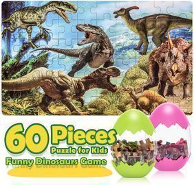 Dinosaur Jigsaw Puzzle in a Plastic Egg