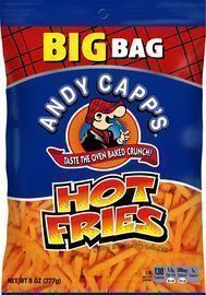 8 Pack of Andy Capp's Big Bag Hot Fries, 8 oz