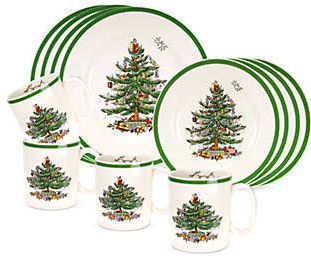 Spode Christmas Tree 12pc Dinnerware Set