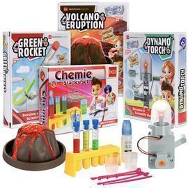 4-in-1 Science Project Kit, STEM & STEAM DIY Lab Experiments