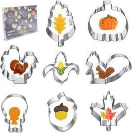 8pc Fall Thanksgiving Large Cookie Cutters Set