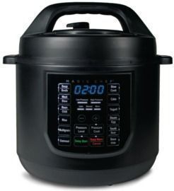 9-in-1 6 Qt. Matte Black Electric Multi-Cooker with Recipe Book