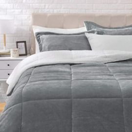 AmazonBasics Ultra-Soft Micromink Sherpa Comforter Set