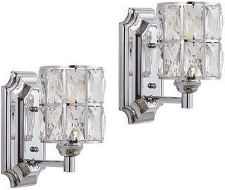 Set of 2 Doraimi 1 Light Prism Crystal Wall Sconces
