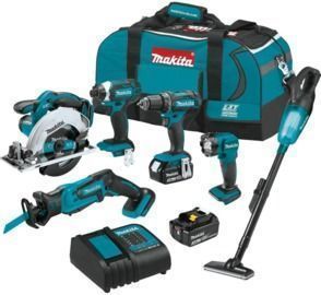 Makita 6-Piece 18V LXT Li-Ion Cordless Combo Kit