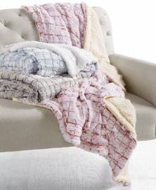 Blue Ridge Elle Home Reversible Micromink to Faux-Sherpa Tie-Dye Throw