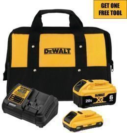 DeWalt 20V MAX 2-Battery Starter Kit + Free Tool