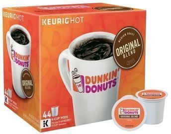 Dunkin' Donuts Original Blend Coffee Pods, Medium Roast, 44/Box