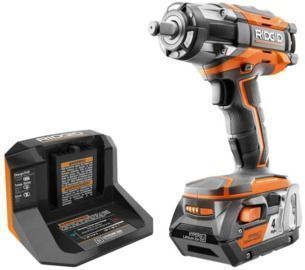 Ridgid 18V Octane Lithium-Ion Cordless Brushless Mid Torque Compact Impact Wrench Kit