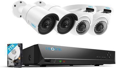 Reolink 4MP 8-Ch. PoE Video Surveillance System w/ 4 Cameras & 2TB HDD