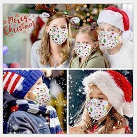 50 Pack of Disposable Christmas Masks - Adult & Child sizes