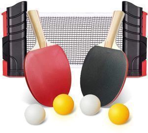 Ping Pong Paddle Set w/ 2 Paddles and 4 Balls