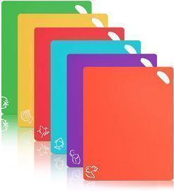 6 Pack - Flexible Plastic Cutting Board Mats