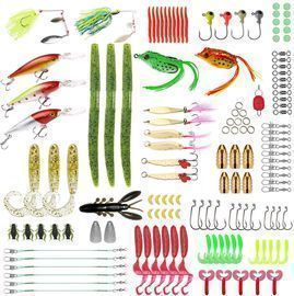 Soft Fishing Lures Kit w/ Tackle Box