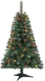 4ft Pre-Lit Riverside Pine Artificial Christmas Tree