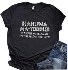 Soft Cotton Hakuna Ma Toddler Short Sleeve Round Neck Summer Top T Shirt Tee