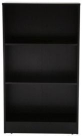 Hampton Bay 42.56 in. Black Wood 3-shelf Standard Bookcase