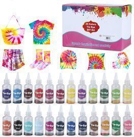 24 Color Fabric Tie Dye Kit - Just add water