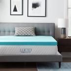 3 Gel/Aloe Infused Memory Foam Topper by Lucid Comfort Collection