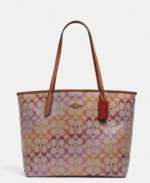 70% Off Everything | COACH City Tote In Rainbow Signature Canvas