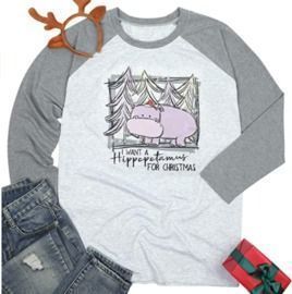 Christmas Plus Size Baseball Tee
