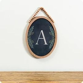 Monogram Beaded Wall Plaque