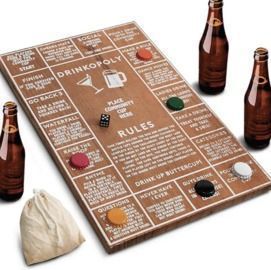 Hammer & Axe Wooden Drinkopoly Board Game