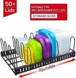Metal Organizer for Food Containers, Lids and more