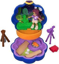 Polly Pocket Tiny Pocket Places Camping Compact! - Shani Doll