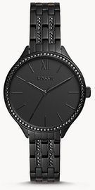 Women's Suitor Three-Hand Black Stainless Steel Watch
