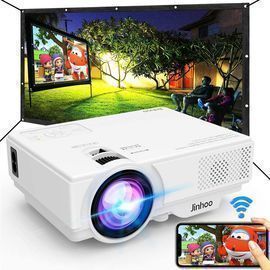 GREAT PRICE - Wifi Mini Projector & 100 Projector Screen w/ smart
phone synchronizing