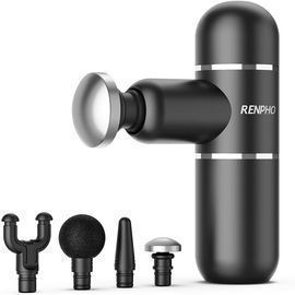 RENPHO Portable Mini Massage Gun - Professional Quiet Electric Gun W/
4 Massage Heads
