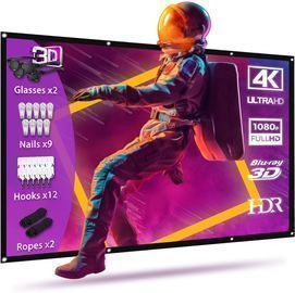 120 Inch Projector Screen with 3D Glasses
