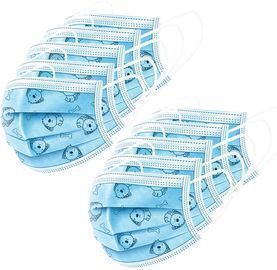 100 Pack of Kids Disposable Printed Face Masks