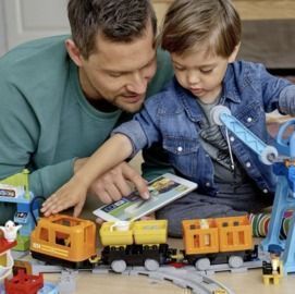 LEGO DUPLO Cargo Train 10875 Exclusive Battery-Operated Building Blocks Set