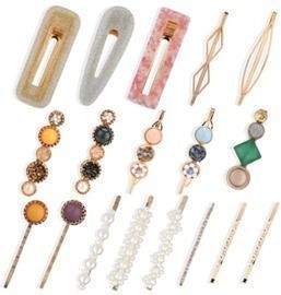 Fashion Hair Clips - 18 pk