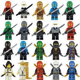 20 Ninja Minifigures with Ninja Accessories