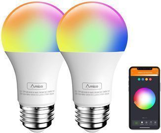 2-Pack of Amico LED Smart Light Bulbs (Works w/ Alexa)