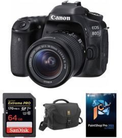 Canon EOS 80D DSLR Camera w/ 18-55mm Lens and Accessory Kit