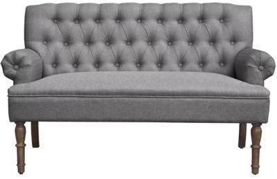 Bjorn 59 Wide Rolled Arm Settee, Gray