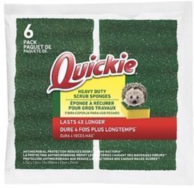 6pk Quickie Long Lasting Heavy Duty Scrubber Sponges
