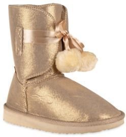 Pom Pom Toddler Faux Shearling Mid Calf Winter Boots