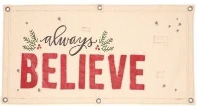 PRIMITIVES BY KATHY Always Believe Wall Hanging