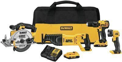 DeWALT 20V MAX Combo 4-Tool Compact Kit (DCK423D2)