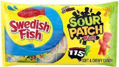 Sour Patch Kids Candy & Swedish Fish Snack Packs, Assorted